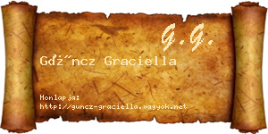 Güncz Graciella névjegykártya